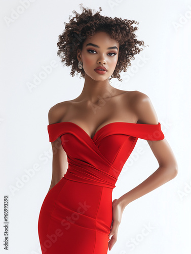 A stylish fashion model in ...