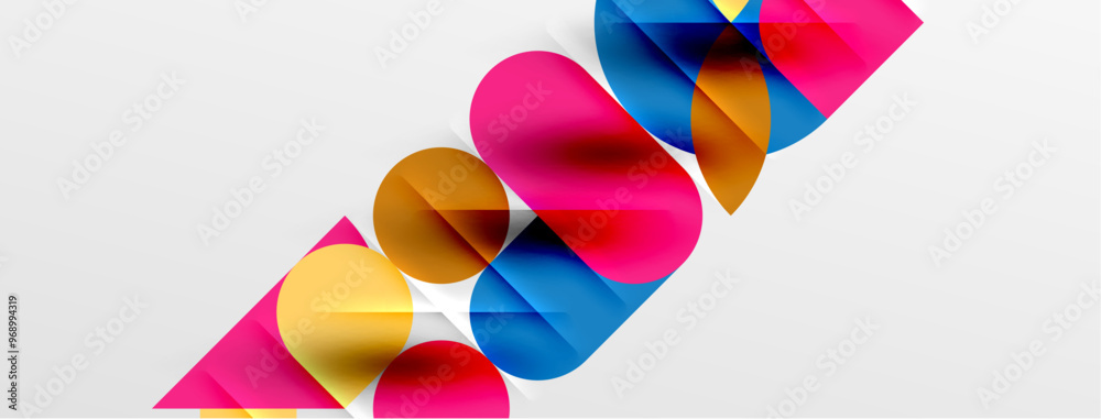 Round shapes, circles and lines minimal geometric background. Vector Illustration For Wallpaper, Banner, Background, Card, Book Illustration, landing page Round shapes, circles and lines minimal geometric background. Vector Illustration For Wallpaper, Banner, Background, Card, Book Illustration, landing page