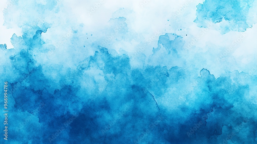 Abstract blue watercolor background with blurred gradient texture for design and banner. Abstract blue watercolor background with blurred gradient texture for design and banner.