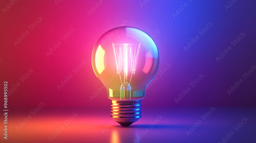 Creative concept light bulb explodes with colorful water colors on a light blue background. Think different, creative idea. Productivity and creativity Creative concept light bulb explodes with colorful water colors on a light blue background. Think different, creative idea. Productivity and creativity