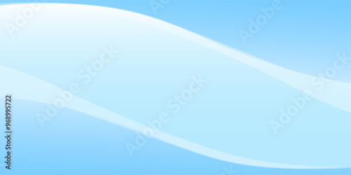 Abstract white wavy glowing lines on a blue background. Futuristic digital high-technology pattern for banner