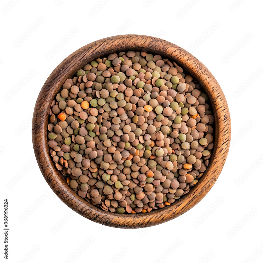 Fresh Lentils in a Wooden Bowl Cutout, Isolated on Transparent Background Perfect for Product Display Banners, Post Designs, and Cover Art Fresh Lentils in a Wooden Bowl Cutout, Isolated on Transparent Background Perfect for Product Display Banners, Post Designs, and Cover Art