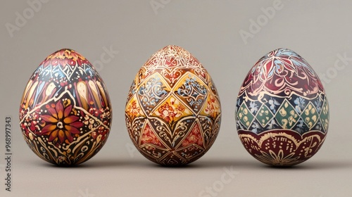 Intricate Pysanka Ukrainian egg decorating patterns