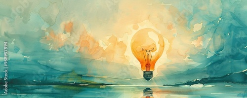 Lightbulb over Water.
