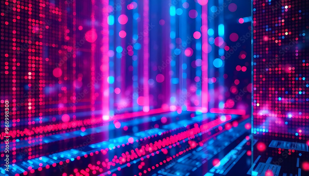 Abstract digital art with pink and blue lights Abstract digital art with pink and blue lights