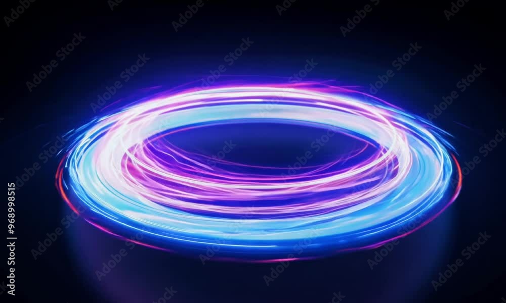 Glowing Circular Light Streaks in Motion
Glowing Circular Light Streaks in Motion
