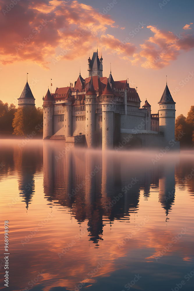 Obraz premium Castle in the Lake