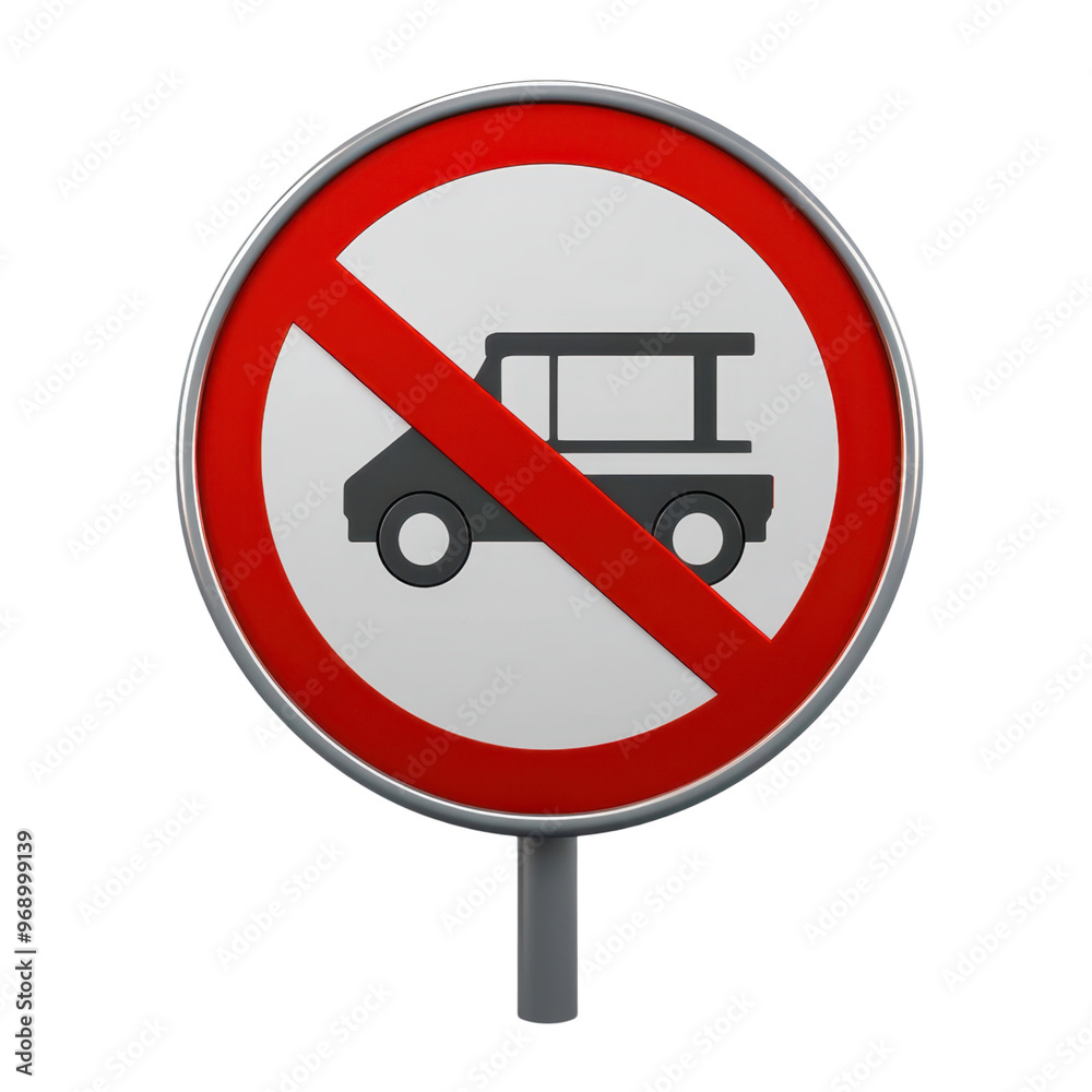 No trucks allowed sign icon. Red circle with a truck silhouette inside with a diagonal line through it indicating a prohibition on truck vehicles. No trucks allowed sign icon. Red circle with a truck silhouette inside with a diagonal line through it indicating a prohibition on truck vehicles.