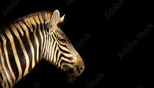 Chic gold zebra head silhouette