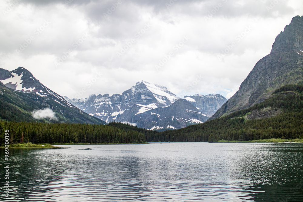 Many Glacier hotel and Swiftcurrent lake, Glacier national park, Montana, USA, August 2024. Many Glacier hotel and Swiftcurrent lake, Glacier national park, Montana, USA, August 2024.