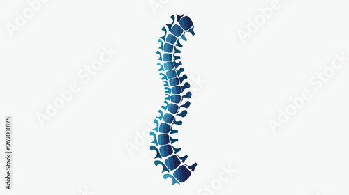 Professional Abstract Spine Orthopedic Clinic Logo Element Flat Vector Illustration