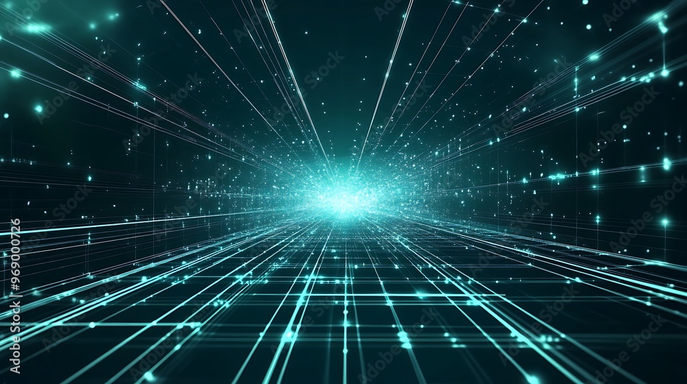 A vibrant depiction of light beams converging and radiating, creating a dynamic sense of movement and depth. A vibrant depiction of light beams converging and radiating, creating a dynamic sense of movement and depth.
