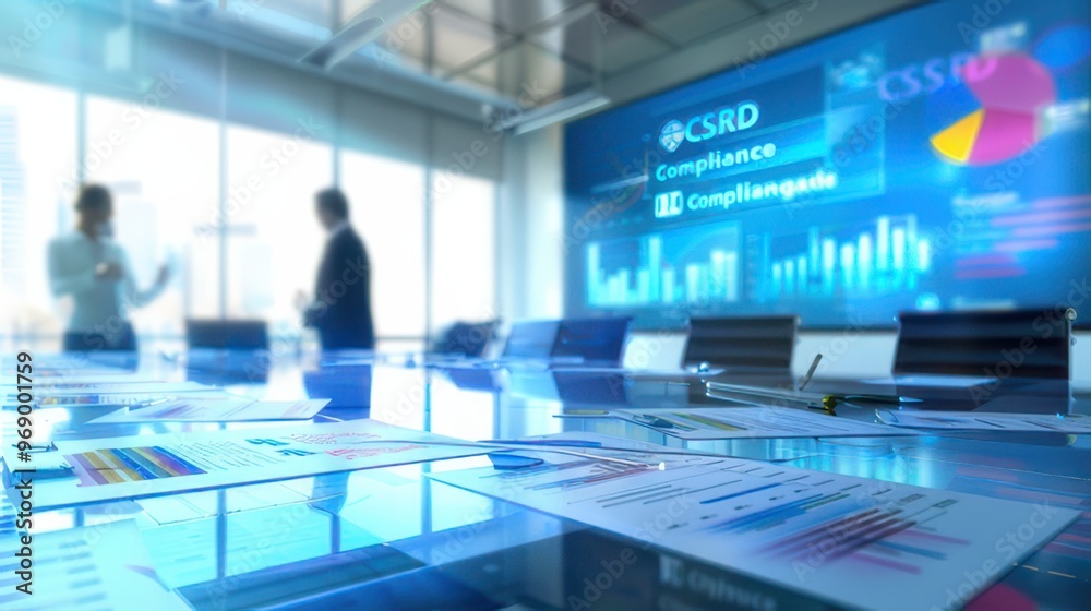 CSRD Compliance and Sustainability Reporting in Business Meeting
CSRD Compliance and Sustainability Reporting in Business Meeting