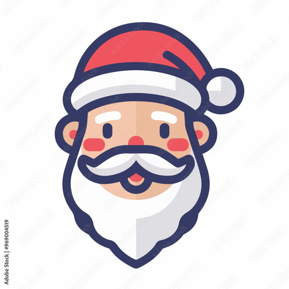 Joyful Santa Claus illustration with a jolly smile, holiday cheer in design and card Joyful Santa Claus illustration with a jolly smile, holiday cheer in design and card