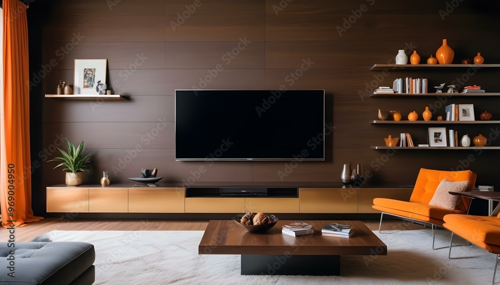 Photo modern style interior room 3d illustration Interior frame living room with colorful white sofa,led with blank frame Photo modern style interior room 3d illustration Interior frame living room with colorful white sofa,led with blank frame