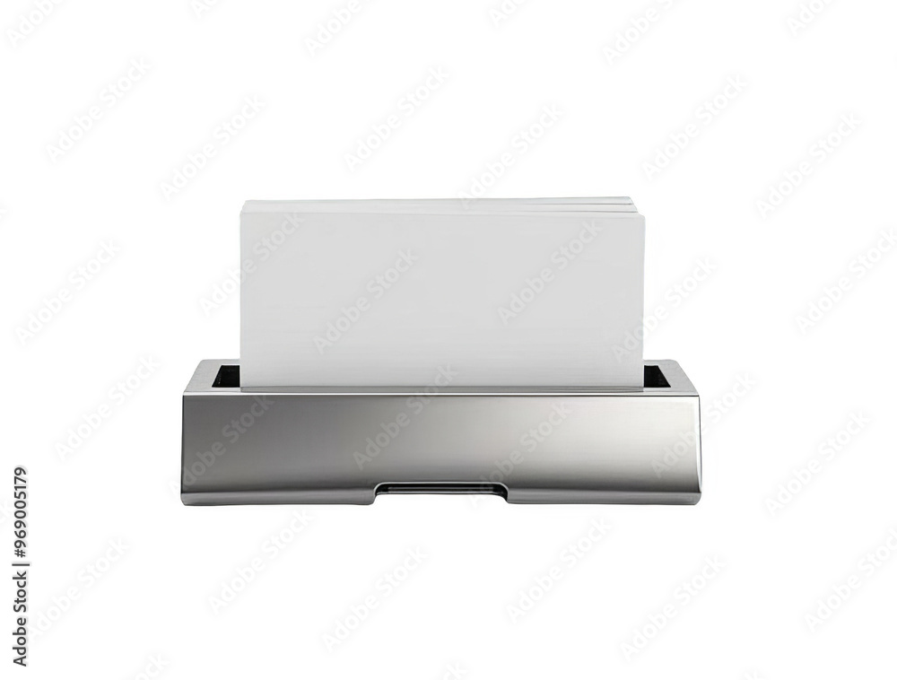 Modern Minimalist Desktop Paper Holder Isolated on White or Transparent PNG Modern Minimalist Desktop Paper Holder Isolated on White or Transparent PNG