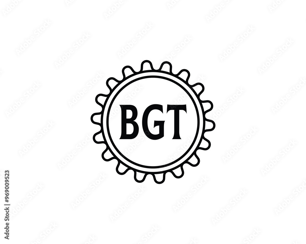 Fototapeta premium B G T logo design vector template.