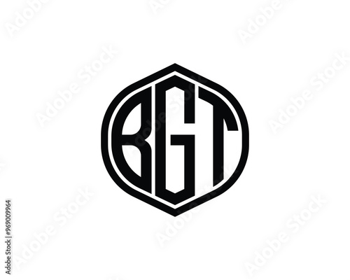 B G T logo design vector template.