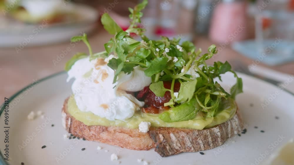 Rich Brunch Spread with Toast and Eggs Rich Brunch Spread with Toast and Eggs