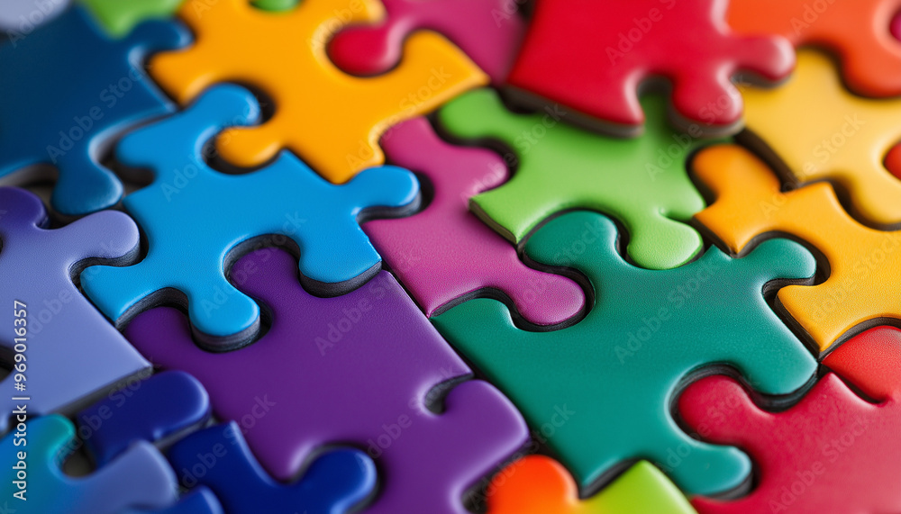 Colorful Puzzle Pieces Colorful Puzzle Pieces