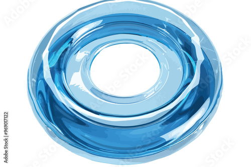 Blue Isolated Condom Clipart on White Background