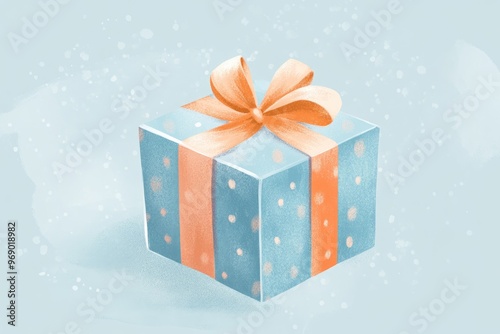 Illustration of a wrapped gift box