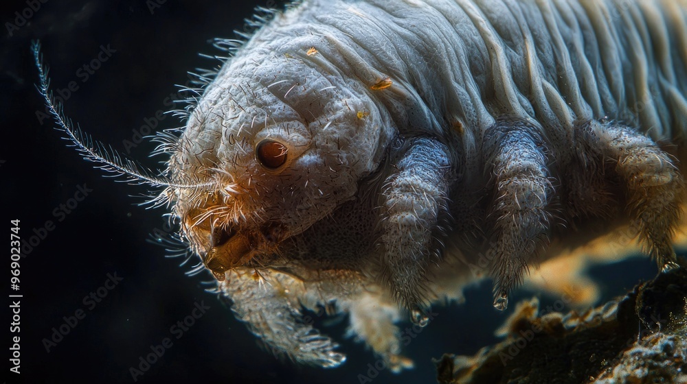 Macro photograph of water bear cryptobiosis Macro photograph of water bear cryptobiosis
