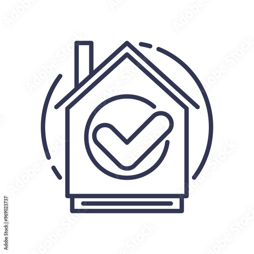 House icon with a checkmark symbolizing quality assurance in home inspections.