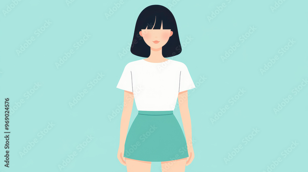 A dazzling woman flaunts her trendy hairstyle and chic outfit, radiating confidence against a clean backdrop. A dazzling woman flaunts her trendy hairstyle and chic outfit, radiating confidence against a clean backdrop.