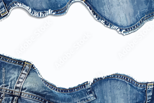 Denim Background with Copy Space Vector - Single Clipart
