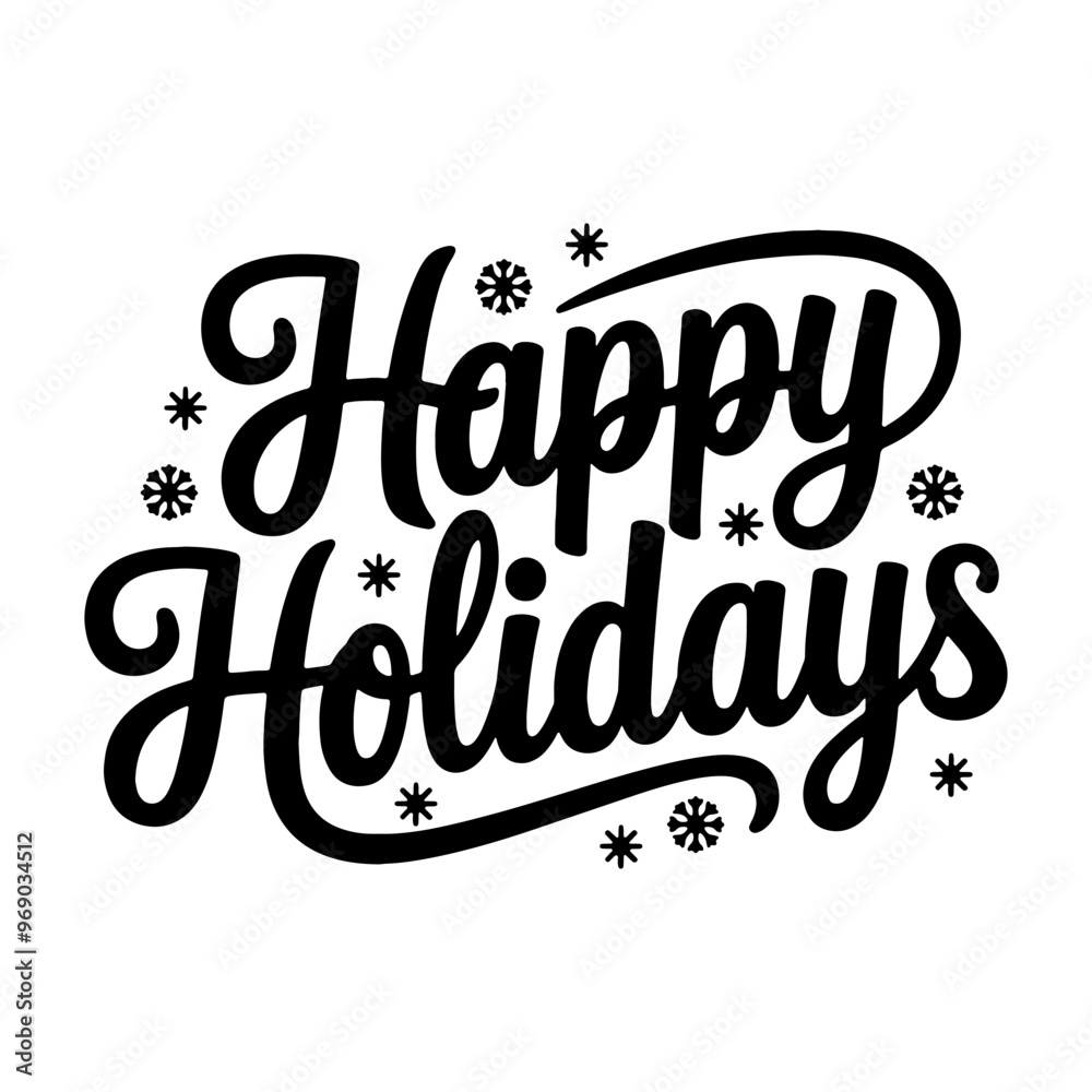 Obraz premium Happy Holidays playful vibrant typography design