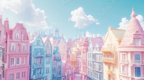 Dreamy Pastel Cityscape