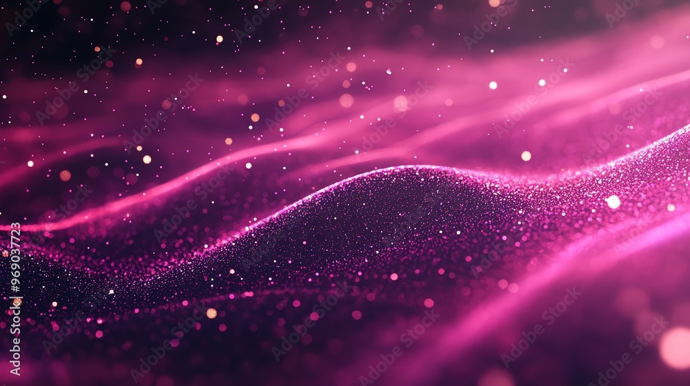 Abstract Pink Glitter Wave with Sparkling Lights Abstract Pink Glitter Wave with Sparkling Lights