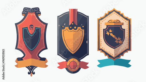 Vintage Retro Badges and Labels Collection in Flat Vector Style