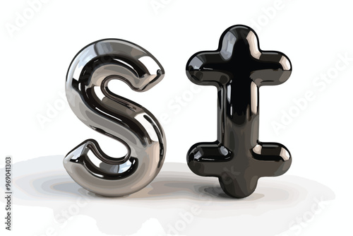 Glossy Maths Symbols: Plus and Minus Clipart