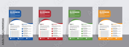 Professional A4 Business Flyer Templates Bundle – 4 Unique Designs