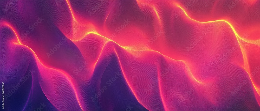 Obraz premium Vibrant Waves. Abstract Digital Patterns