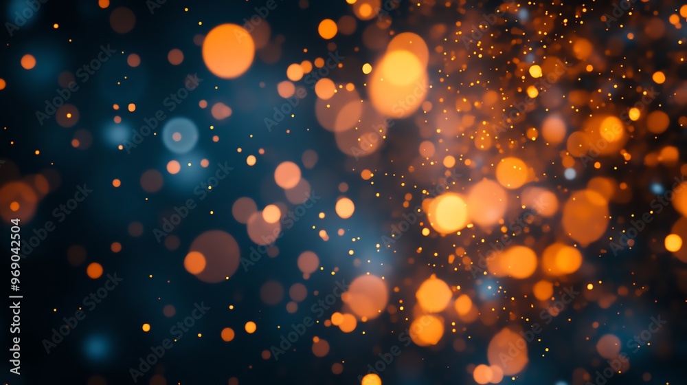 Abstract Background with Defocused Orange and Blue Lights Abstract Background with Defocused Orange and Blue Lights