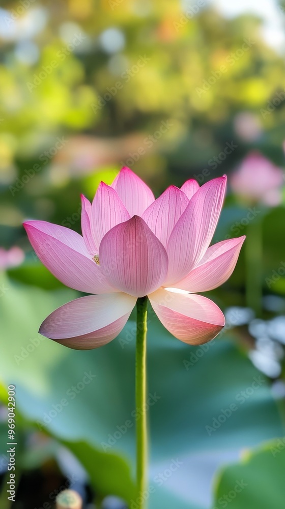 Lotus flower in natural sunlight, serenity and nature concept Lotus flower in natural sunlight, serenity and nature concept