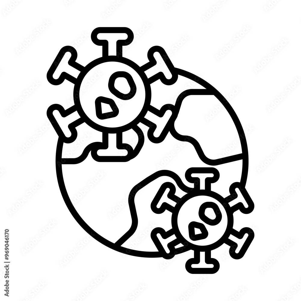 Pandemic line icon Pandemic line icon
