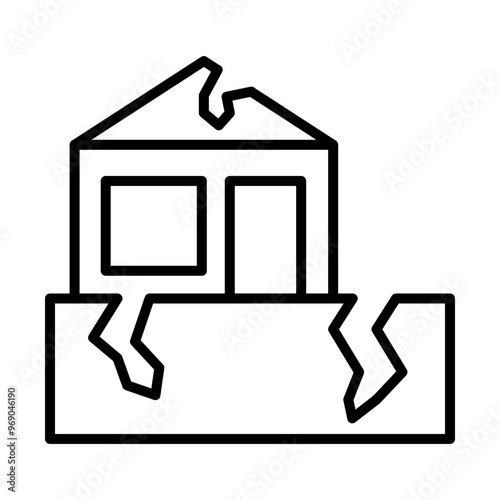 Earthquake line icon