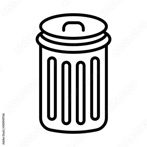 Trash can line icon