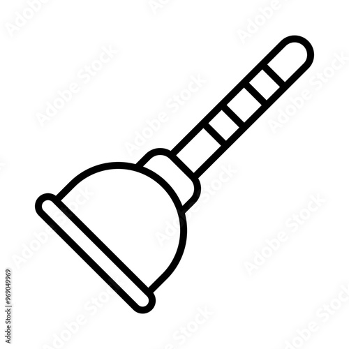 Plunger line icon