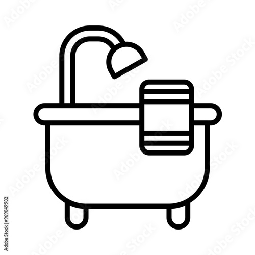 Bathtub line icon