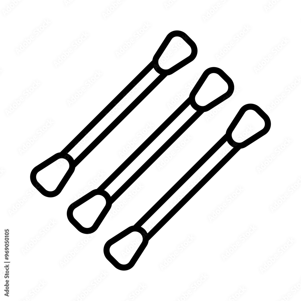 Cotton swab line icon Cotton swab line icon