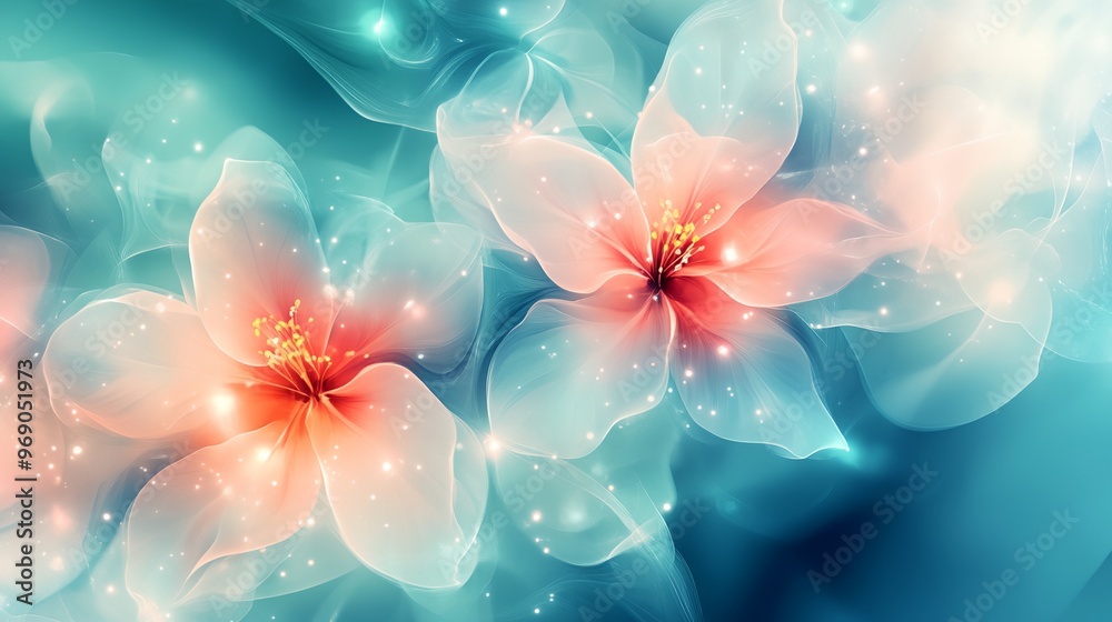 a close up of a flower with a blue background a close up of a flower with a blue background