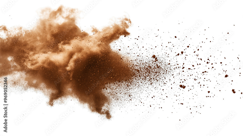 Abstract Brown Dust Explosion With Glitch Effect Abstract Brown Dust Explosion With Glitch Effect
