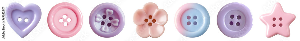 Cute clothes button png cut out element set Cute clothes button png cut out element set