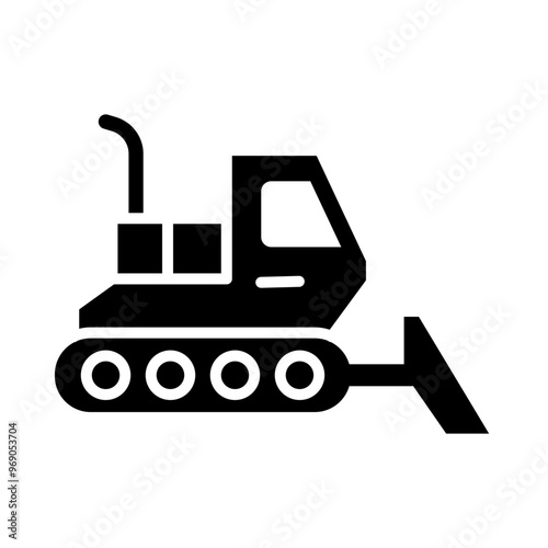 Snow Groomer glyph icon