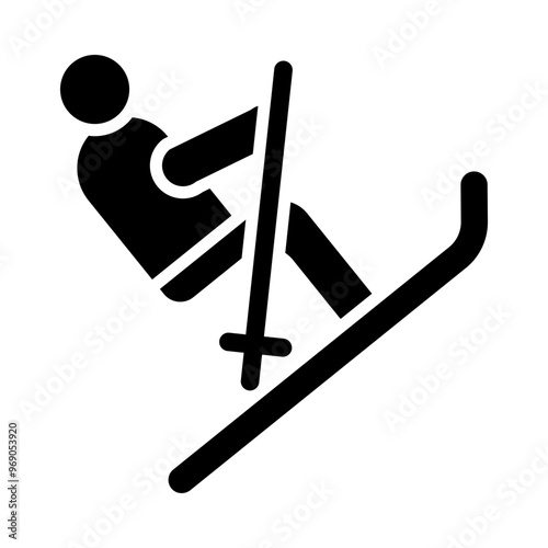 Snowboarding Trick glyph icon
